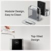 DREO 8L Smart Humidifier Large Room, 80H Runtime, Warm & Cool Mist, HM717S | Up to 600ft², Precise Humidity Control, 1500+RGB Light, 28dB, Humidifiers for Bedroom, Plants, Baby, Supports APP/Voice/Alexa, Silver