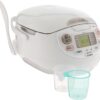 Zojirushi Ns ZCC10 Neuro Fuzzy Rice Cooker and Warmer (White) | 5.5-Cup Neuro Fuzzy Rice Cooker, Menu Settings for White, Brown, Porridge, Quick, Nonstick Spherical Pan, Made in Japan