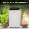 Whynter ARC-1230WNH 14,000 BTU (12,000 BTU SACC) NEX Inverter Dual Hose Cooling Portable Air Conditioner, Heater, Dehumidifier, and Fan with Smart Wi-Fi, Up to 600 sq ft in White