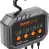 VEVOR Smart Battery Charger, 2A x 4, LiFePO4 Lead-Acid (AGM/Gel/SLA) Car Battery Charger, Fully-Automatic Charger Maintainer Desulfator for Boat Motorcycle Lawn Mower Golf Cart Marine Deep Cycle