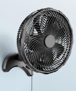 Koonie 12 Inch Wall Mount Fan, Quiet Wall Fan with Timer, 9.8ft Wired Remote, 80° Oscillation, 100° Adjustable, 3 Speeds High Velocity for RV Bedroom Kitchen Office Garage