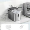 EUHOMY Ice Maker Countertop, Portable Ice Machine with Carry Handle, 26.5lbs Per Day, 9 Cubes in 6 Mins, Auto-Cleaning, with Basket and Scoop, for Home, Kitchen, Camping, RV (Silver)