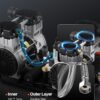 VEVOR Air Compressor, 20 Gallon Steel Tank, 4HP 10.6 CFM@90 PSI Oil Free Air Compressor & Max. 125PSI Pressure, 78dB Ultra Quiet Compressor for Auto Repair, Tire Inflation, Spray Painting (220V 60Hz)