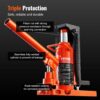 VEVOR Hydraulic Jack, 2.5 Ton Toe Lift, 5 Ton Top Lift, 0.8-5.3 in Toe Height, 8.9-13.4 in Top Height, Air Hydraulic Claw Jack for Machinery, Industry