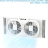 Comfort Zone Twin Window Fan with Reversible Airflow Control, 9 inch, Auto-Locking Expanders, 2 Speed Fan, Dual Fan, Exhaust, Airflow 9.84 ft/sec, Ideal for Home, Kitchen, Bedroom & Office, CZ319WT Comfort Zone Twin Window Fan with Reversible Airflow Control, 9 inch, Auto-Locking Expanders, 2 Speed Fan, Dual Fan, Exhaust, Airflow 9.84 ft/sec, Ideal for Home, Kitchen, Bedroom & Office, CZ319WT