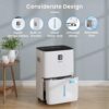 80 Pint Dehumidifier for Basement 5000 Sq. Ft. with Drain Hose, ENERGY STAR | Continuous Drain & Water Tank 1.06 Gal, Intelligent Humidity Control, Quiet Operation, Auto Shut Off, 24H Timer for Home