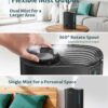 BREEZOME 6L Humidifiers for Bedroom Large Room & Essential Oil Diffuser, Ultrasonic Top Fill Cool Mist Humidifiers for Baby, Plants, Nursery Last up to 60 Hours, Smart Humidistat Control, Quiet, Black