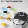 COMFEE' Rice Cooker 12 Cups Cooked/6 Cups Uncooked, Portable Non-Stick Rice Maker, Japanese Rice Cooker with Fuzzy Logic Technology, 24-Hour Timer Delay, 11 Presets, Steamer, Fast Cooker, Grain Cooker, Black