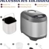 Elite Gourmet EBM8103SS Bread Maker, 3 Sizes, 19 Functions, Stainless Steel | Programmable 2 Lb Automatically Bakes Gluten-Free, White, Wheat, Rye, French and More Loaf Types at Home