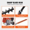VEVOR 52cc Gas-Powered 6-in-1 Multi-Functional Trimmer - Hedge Trimmer, Brush Cutter, Weed Eater, Edger, Pole Saw & Chainsaw Pruner, EPA, CE & EMC Certified