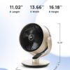 DREO 16''Height 20dB Quiet Smart Fans for Bedroom, DC Room Fan with Remote, 120°+120° Omni-Directional Oscillating Fan, 6 Modes, 9 Speeds, 12H Timer, Alexa/Google/WiFi/Voice Control, Gold