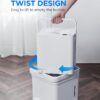Midea Cube 20 Pint Dehumidifier for Basement, Up to 1,500 Sq. Ft. dehumidifier with drain hose, ENERGY STAR Certificated, Smart Control, Compatible with Alexa, White