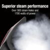 CHI Steam Iron for Clothes with Vertical Steam Burst, Lava Infused Ceramic Soleplate, 300+ Steam Holes, 1700 Watts, 3-Way Auto Shutoff, XL 10' Cord, Black