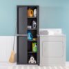 Sterilite 2-Pack 4 Shelf Cabinet, Lockable Utility Storage w/Adjustable Shelves, Gray - Plastic Shelving Unit for Organizing Garage, Pantry, Basement, Laundry Room or Mudroom Sterilite 2-Pack 4 Shelf Cabinet, Lockable Utility Storage w/Adjustable Shelves, Gray - Plastic Shelving Unit for Organizing Garage, Pantry, Basement, Laundry Room or Mudroom