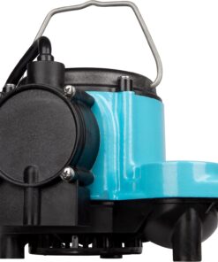 Little Giant 6-CIA 115 Volt, 1/3 HP, 2760 GPH Cast Iron Automatic Submersible Sump Pump with Integral Diaphragm Switch for Sump Systems, 10-Ft. Cord, Blue, 506158