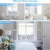shinic Twin Window Fan with Reversible Airflow, Window Fan with Thermostat and LED Display, 3 Speeds, Remote Control and Foam Sealing Tape Offered, 23.8" - 37" Expandable Width for Home Kitchen Use