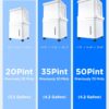 Midea Cube 20 Pint Dehumidifier for Basement, Up to 1,500 Sq. Ft. dehumidifier with drain hose, ENERGY STAR Certificated, Smart Control, Compatible with Alexa, White
