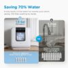 Midea Countertop Dishwasher with 1.59Gal Built-in Water Tank, 5+2 Programs | Portable Dishwasher, Auto-Open Door & Dual Drying, Energy-Saving and Odor Removal, Perfect for Apartments, Dorms& RVs, White
