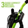 Greenworks 2000 PSI (1.1 GPM Max) Electric Power Washer (25°, 40°, Soap Nozzle) For Use On Decks, Fences, Concrete Patios, Sidewalks & More. Medium-Duty
