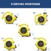 ALORAIR 600 CFM Air Mover Blower Fan for Industrial, Workshop, and Home Use - 3 Speeds, 5 Adjustable Angles and Daisy Chain - Ideal for Water Damage Restoration and Plumbing - GF600A Yellow ALORAIR 600 CFM Air Mover Blower Fan for Industrial, Workshop, and Home Use - 3 Speeds, 5 Adjustable Angles and Daisy Chain - Ideal for Water Damage Restoration and Plumbing - GF600A Yellow