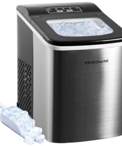 Frigidaire Compact Countertop Ice Maker, Makes 26 Lbs. of Bullet Shaped Ice Cubes Per Day, Silver Stainless