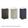 Suncast 33 Gallon Durable Resin Hideaway Outdoor Garbage Can with Secure Lid and Wicker Design for Home Backyards, Decks, or Patios, Java Brown Suncast 33 Gallon Durable Resin Hideaway Outdoor Garbage Can with Secure Lid and Wicker Design for Home Backyards, Decks, or Patios, Java Brown