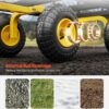 VEVOR 900 Lbs Heavy Duty Steel Garden Cart, Garden Wagon Cart on Wheels, Outdoor Metal Yard Utility Wagon Carts with 10" Tires and Mesh Removable Sides(Convert to Flatbed) and 180°Rotating Handle