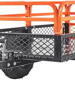 VEVOR ATV UTV Trailer Tow Behind Dump Cart | 1500lbs Capacity, 15 Cubic Feet, Heavy Duty, For Lawn Mower Tractor, Yard Garden Use