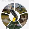 Fanttik NB10 Fold Cordless Electric Pressure Washer, Foldable Sprayer Washer w/3.2gal Tank, HD LED Display, 5-in-1 Nozzle, Max 220PSI, Type-C Charging, for Light Cleaning in Patio, Bicycles & Camping