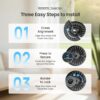 MORENTO Tower Fan for Bedroom, 36" Smart Standing Fan with WiFi APP Voice Control, 4 Modes 4 Speeds, 90° Oscillating, 12H Timer & 25dB Ultra Quiet Safe Bladeless Floor Fan with Remote, Black, 1 Pack MORENTO Tower Fan for Bedroom, 36" Smart Standing Fan with WiFi APP Voice Control, 4 Modes 4 Speeds, 90° Oscillating, 12H Timer & 25dB Ultra Quiet Safe Bladeless Floor Fan with Remote, Black, 1 Pack