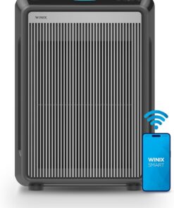 Winix 9800 4-Stage True Hepa Air Purifier with WiFi and PlasmaWave, 500 Sq Ft,Black,Large