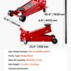 VEVOR 3 Ton Low Profile Floor Jack, Steel Racing Floor Jacks with Single Piston Quick Lift Pump, Hydraulic Trolley Car Jack for Sport Utility Vehicle, SUVs, Pickups, Lifting Range 5.1"-19.7"