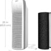 Pure Enrichment PureZone Elite True HEPA Large Room Tower Air Purifier with Air Quality Monitor, 4 Stage Filtration and UV-C Light, Helps Destroy Bacteria, Smoke, Pollen & Dust (White)
