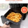 Cosori 12-in-1 Air Fryer 5.8QT, Toast, Bake, Nutrition Facts for 100+ In-App Recipes, AdaptIQ Tech Fast Cook, for Main & Side Dishes, Snacks, Leftovers, Detachable Square Basket, Dishwasher Safe