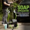 Greenworks 2000 PSI (1.1 GPM Max) Electric Power Washer (25°, 40°, Soap Nozzle) For Use On Decks, Fences, Concrete Patios, Sidewalks & More. Medium-Duty