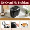 Elite Gourmet Programmable Bread Maker, 2 Lb, 3 Sizes, 19 Presets, Black | Features Gluten-Free, Dough and Jam Presets Plus a Delay Timer