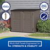 Suncast Outdoor Storage Shed for Backyard and Garden, Horizontal, 4' x 2.5', Stoney Grey - Portable Utility Deck and Cabinet for Tools, Equipment, and Garbage Suncast Outdoor Storage Shed for Backyard and Garden, Horizontal, 4' x 2.5', Stoney Grey - Portable Utility Deck and Cabinet for Tools, Equipment, and Garbage