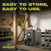 Sun Joe Electric Pressure Washer with Powerful Motor for Cars/Fences/Patios/All Uses, Safety First GFCI Power Cord, Adjustable Spray Wand & Total Stop System, 20-Foot Hose, Black, SPX205E-XT
