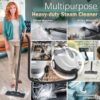 Steam Cleaner with 28 Accessories for Home, 1800W Powerful Multipurpose Steam Mop with 1.5L Tank for Floor Cleaning, Chemical-Free Heavy Duty Steamer for Cleaning Floors, Couch, Tile, Grout and Car