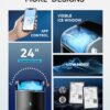 EUHOMY Smart Nugget Ice Maker Countertop, Pebble Ice Maker Machine with APP/Alexa Control, 40lbs/24H, Ready in 7 Mins, Self-Cleaning, Portable Sonic Ice Makers with Hanging Ice Scoop for Home/Office