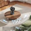 DREO TurboCool Misting Fan 516S, 150°+30° Omni-directional Oscillating Smart Desk Cooling Fan，Evaporative Air Cooler, 26 ft/s, Ultrafine Mist, 20dB, 6 Speeds 2 Modes, Remote & APP Control, RGB, Grey