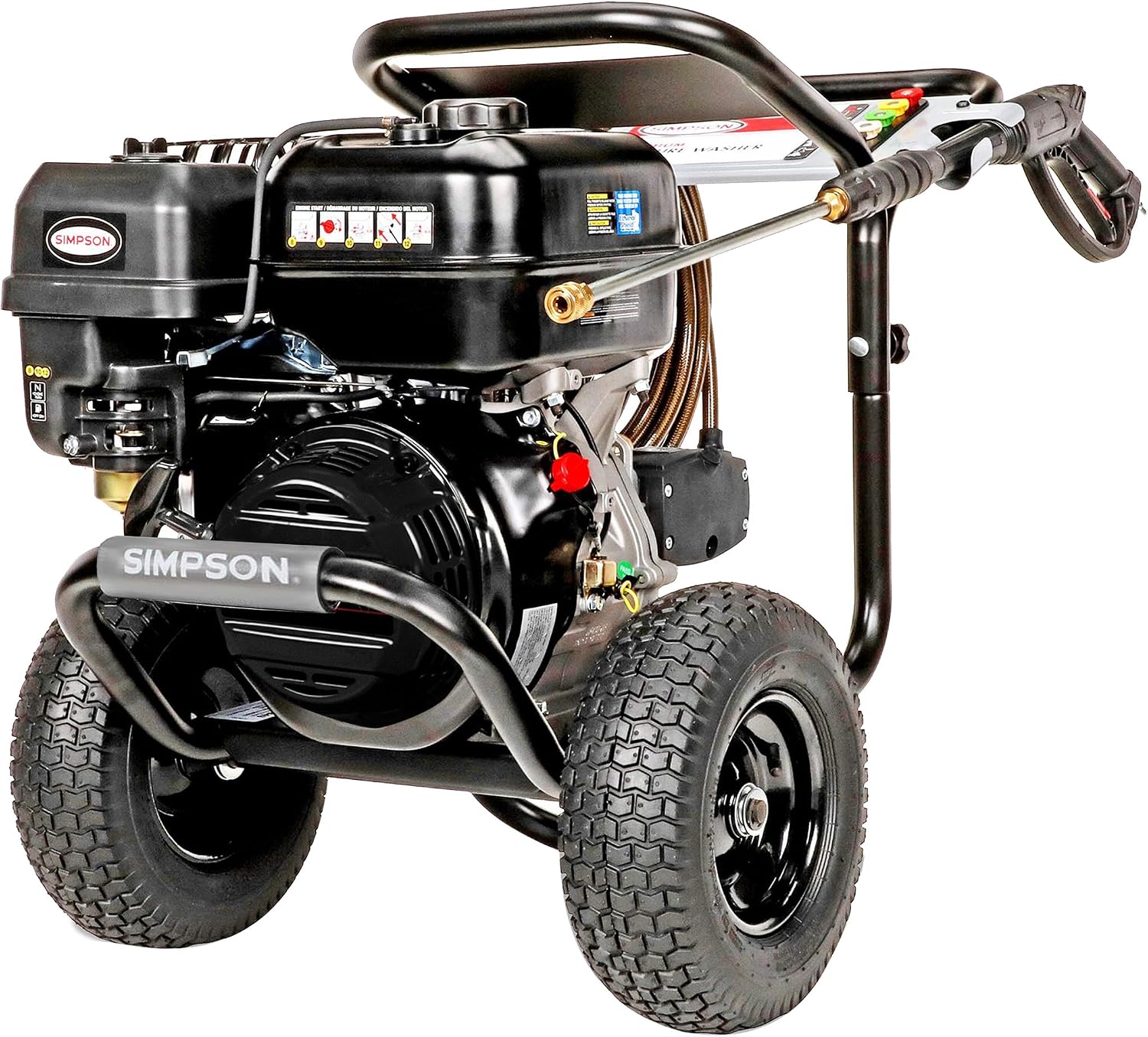 Simpson 4400 PSI Gas Pressure Washer, 4.0 GPM Commercial Power Washer, Cold Water, 50' Hose, PowerShot, 49-State Compliant (PS60843) - Black Simpson 4400 PSI Gas Pressure Washer, 4.0 GPM Commercial Power Washer, Cold Water, 50' Hose, PowerShot, 49-State Compliant (PS60843) - Black