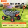 VEVOR 800lbs Poly Dump Garden Cart, Heavy Duty Yard Dump Cart Wagon, 4 Wheel Wheelbarrow with 10in Tires, 180°Rotating Handle, Steel Frame and Quick Release System VEVOR 800lbs Poly Dump Garden Cart, Heavy Duty Yard Dump Cart Wagon, 4 Wheel Wheelbarrow with 10in Tires, 180°Rotating Handle, Steel Frame and Quick Release System