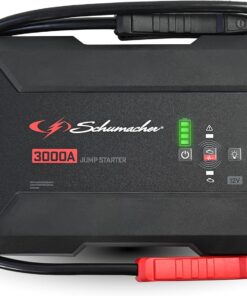 Schumacher Electric 3000A Lithium Car Battery Jump Starter and Portable Power Pack/Jump Box, 3-in-1 Solution, 2.4A USB Charging, for 12V Power Sport, Automotive, and Marine Batteries, SL1653