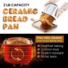 Elite Gourmet Bread Maker, PFAS-Free Ceralast Pan, 3 Sizes, Stainless Steel | Programmable, Touch Screen Control Panel, Ceramic Pan - 19 Functions Bake Gluten-Free, White, Wheat, Rye & More, 2 Lb Loaves
