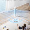 PELONIS 40 inch Bladeless Tower Fan for Bedroom, Standing Fan with Remote Control, 26ft/s, 90° Oscillation, 3 Speed Settings, 27dB, 3 Modes, 15-Hour Timer, LED Display, Fan that Blows Cold Air, White
