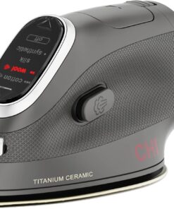 CHI Mini Steam Iron for Clothes, Sewing, Crafting and Travel, Titanium Ceramic Soleplate, Portable, 1000W, 3-Way Auto Shutoff, XL 10' Cord, Vacation Essentials