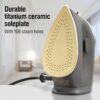 CHI Mini Steam Iron for Clothes, Sewing, Crafting and Travel, Titanium Ceramic Soleplate, Portable, 1000W, 3-Way Auto Shutoff, XL 10' Cord, Vacation Essentials