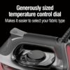 CHI Steam Iron for Clothes with Vertical Steam Burst, Lava Infused Ceramic Soleplate, 300+ Steam Holes, 1700 Watts, 3-Way Auto Shutoff, XL 10' Cord, Black