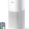 DREO Smart Evaporative Humidifier for Large Room up to 1000ft², 10L Tank | 800ml/h High Output Air Humidifiers for Bedroom, 50H Runtime with Precise Humidification for Plants, Home, Office, White